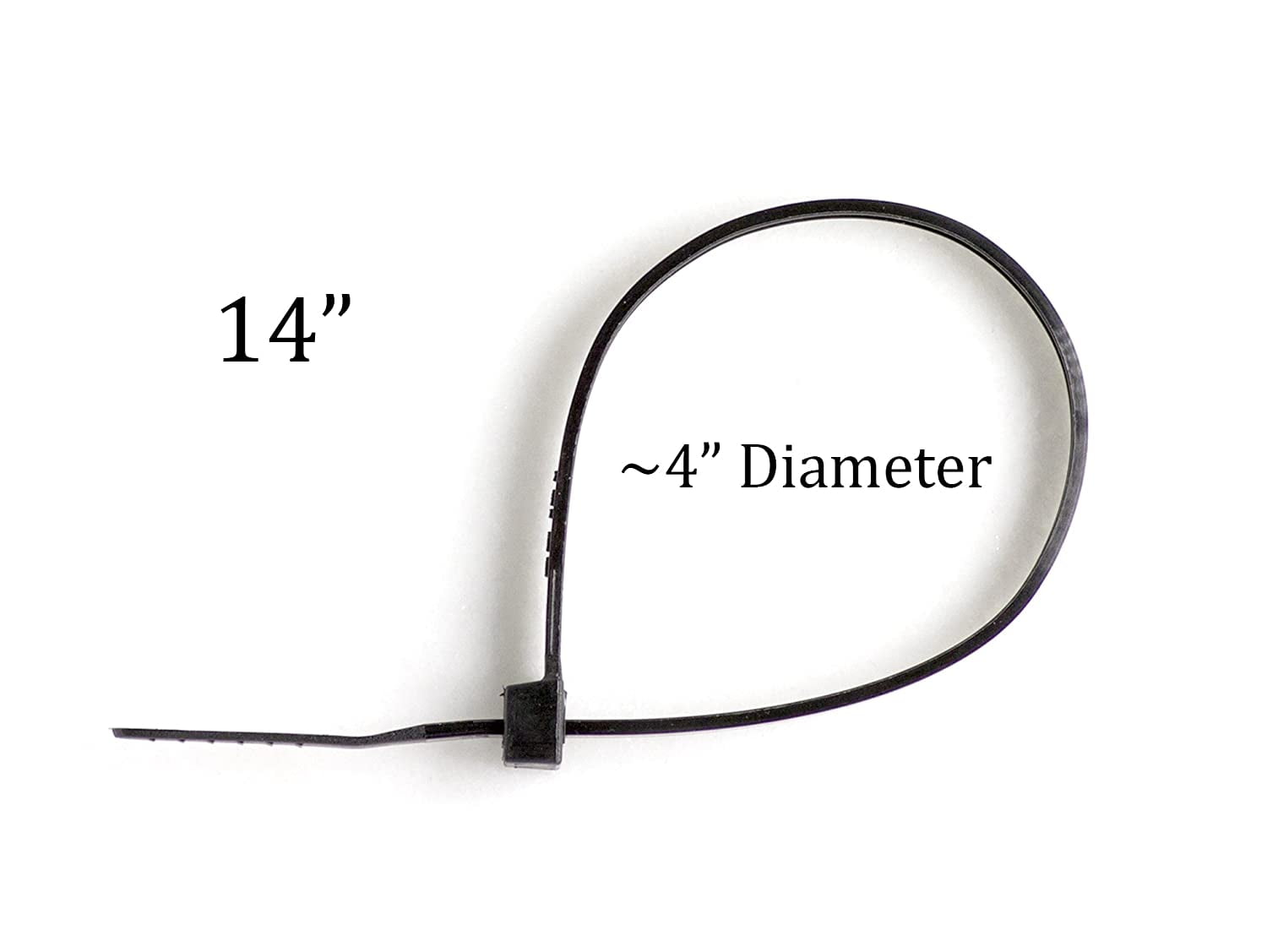 THE CIMPLE CO - 17 Inch Zip Ties - Heavy Duty - Pack of 100 Nylon Ties - Outdoor / UV - Grey