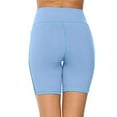 thumbnail image 3 of Solid Color Full-Length Tight Elastic Waist Activewear Yoga Pants, Women'S High Waist Yoga Short Abdomen Control Training Running Yoga Pants Blue, 3 of 6