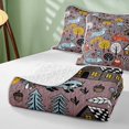 thumbnail image 4 of Erosebridal Fox Twin Quilt Set for Boys Girls, Woodland Cabins Twin Coverlet Set, 2 Pieces 1 Bedspread and 1 Pillowcase, 4 of 7
