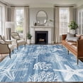 thumbnail image 2 of Area Rug 60×96in, Vintage Sea Star Shell Coral Floor Carpet Living Room Rug, Summer Marine Life Non-Slip Welcome Mat Indoor Rugs for Bedroom Dining Room, 2 of 9