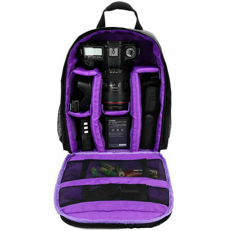 Luxtrada Waterproof Deluxe Camera/Video Padded Backpack for SLR / DSLR Cameras Photographer (Purple) - image 3 of 9