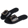 thumbnail image 4 of Sandalias de playa planas con hebilla decorativa y punta abierta para vacaciones informales para mujer Wmkox8yii ytu4803, 4 of 6