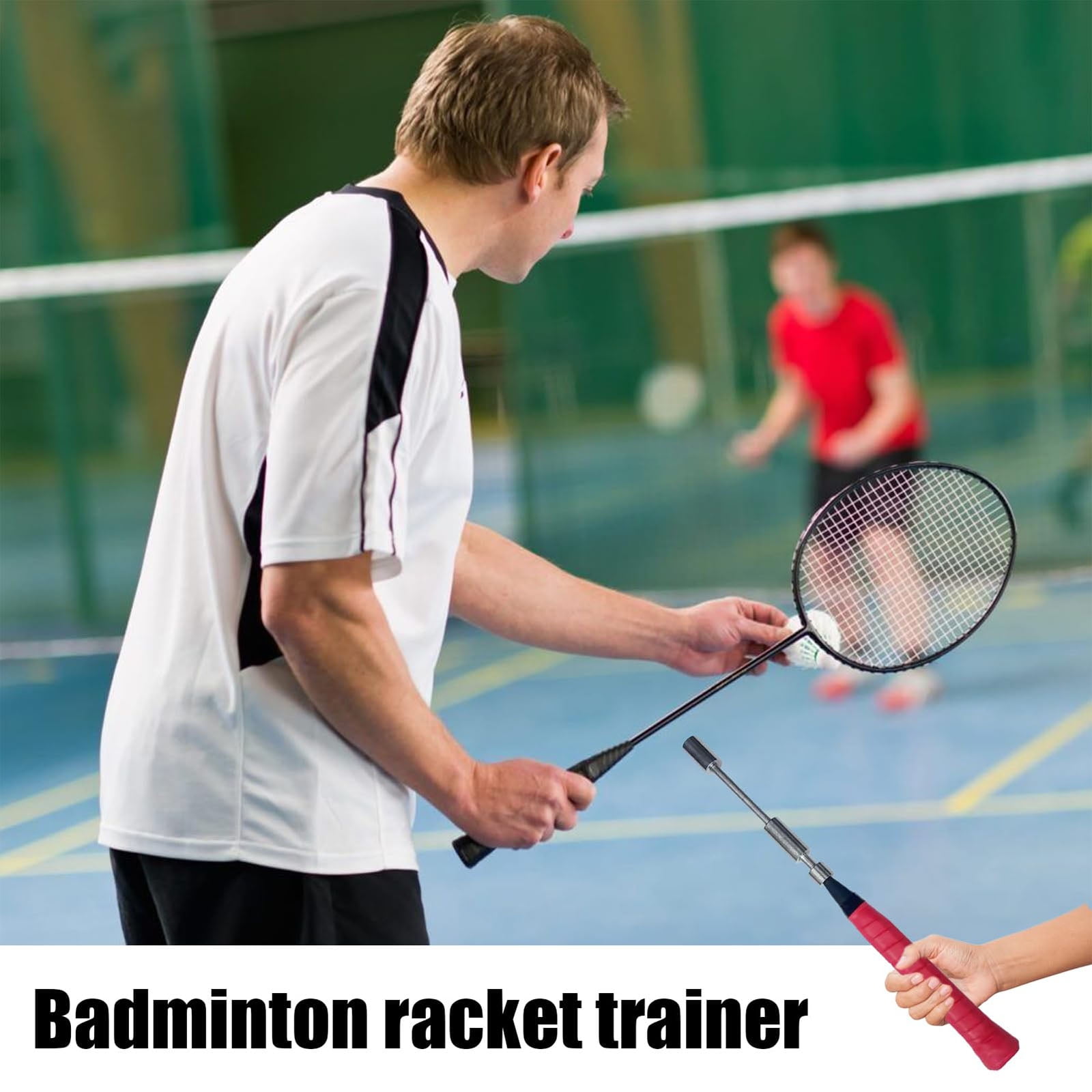 Badminton Swing Trainer with Adjustable Weight & Ergonomic Grip for Power Development