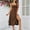 Brown, variant on New Slim Waist Slit Drawstring Suspender Dress