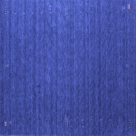 Ahgly Company Indoor Square Abstract Blue Contemporary Area Rugs, 5' Square