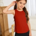 thumbnail image 3 of Abcomgle Girls Athletic Tank Top Size 10-12 Summer Racerback Sleeveless Tanks for Girls Sports Solid Workout Shirts for Girls, 3 of 6