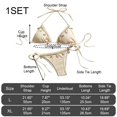 thumbnail image 7 of Byfri Adjustable Halter Triangle Bikini Set, Lightweight Two-Piece Swimsuit for Women Summer Vacation, Beige XL, 7 of 7