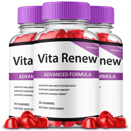 (3 Pack) VitaRenew ACV Gummies, Vita Renew ACV Supplement for Men and Women, 3 Month Supply