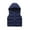 Navy, variant on Kids Solid Color Zipper Vest with Detachable Hood Sleeveless Jacket for Boys and Girls Kids Vest
