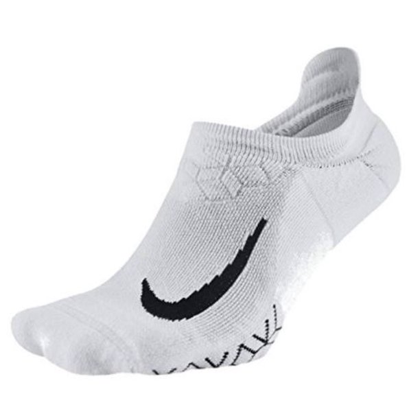 Nike Nike DriFit Men's Elite Cushioned No Show Running Socks, White