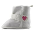 thumbnail image 4 of Luvable Friends Baby Girl Crib Shoes, White Boots, 6-12 Months, 4 of 5