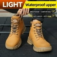 thumbnail image 6 of Waterproof Steel Toe Boots For Men 6 Inch Leather Steel Toe Shoes Non Slip Resistant Safety Work Boots Indestructible Lightweight Construction Boot With Composite Toe, 6 of 11
