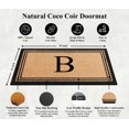 thumbnail image 6 of A1HC Black/Beige 24 in x 39 in Front Door Mat Coir PVC Classic Border Entryway Mat Heavy Duty Boot Scrapper Monogrammed Doormat, 6 of 6