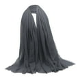 thumbnail image 2 of Bufanda de mujer, , Bufandas de verano, Bufanda de seda, Bufanda de algodón, Todos gris Yuyangstore Bufanda de algodón suave para mujer, 2 of 7