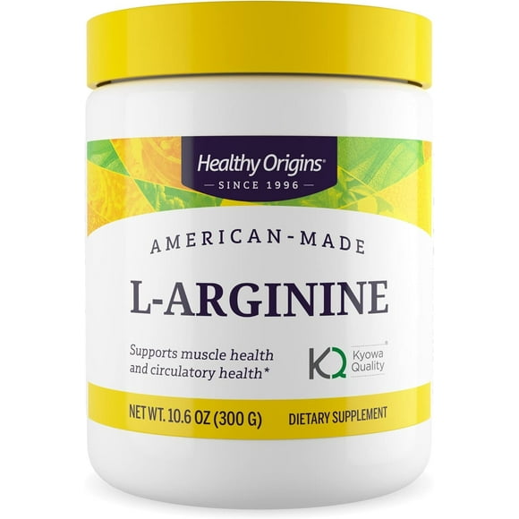 Suplemento nutricional Healthy Origins L-Arginina, 300 g, soporte muscular