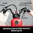 thumbnail image 6 of NEWWARE 36V Electric Dirt Bike, 350W Kids Ride on Dirt Bike with Twist Grip Throttle, Hand-Operated Dual Brakes, Key Start, Battery Display, Max Speed 15.5mph, Electric Motorcycle for Age 8+, Red, 6 of 7