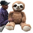 thumbnail image 4 of 5 Foot Giant Stuffed Sloth 56 Inches Soft 142 cm Big Plush Huge Cuddly Stuffed Animal Beige Color, 4 of 11