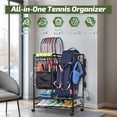 thumbnail image 2 of Organizador de bolsas de tenis PLKOW, estante de almacenamiento de raquetas de tenis, 2 of 6