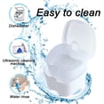 thumbnail image 4 of Colorful Denture Bath Case with Brush, Denture Cup Soaking Holder False Teeth Container Mouth Guard Storage Case Cleaning with Lid Waterproof, 4 of 7