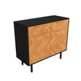 thumbnail image 6 of Manhattan Comfort Liam Sideboard made from Engineered Wood in Black & Wood, 6 of 10