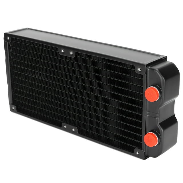 Zaqw Computer Radiator,Water Cooling Radiator Double Layer 45mm Thick G1/4in Aluminum Heat Exchanger Desktop Computer Radiator,G1/4in CPU Radiator