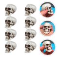 thumbnail image 3 of 8Pcs Halloween Scary Props Small Skulls Tiny Skull Model Fake Skull Decor for Party, 3 of 8