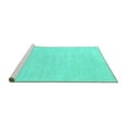 thumbnail image 2 of Ahgly Company Machine Washable Indoor Rectangle Oriental Turquoise Blue Industrial Area Rugs, 7' x 10', 2 of 4