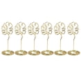thumbnail image 1 of 6Pcs Fashion Metal Electroplating Monstera Holder Desktop Decoration Gift Scratch Signature(Golden), 1 of 9
