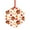 Hexagon, variant on Hirioo Thanksgiving Turkey Leaves for Acrylic Christmas Pendant Hanging Christmas Tree Ornaments, Car, Home, Office Gift Decor-Round Shape