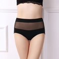 thumbnail image 2 of Ropa interior bikini elástica Gibobby bragas sexis cintura alta grande negro XL, 2 of 5