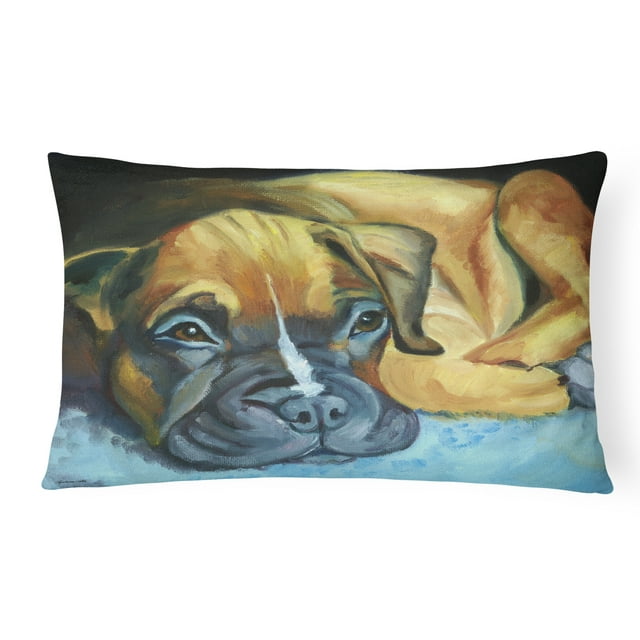 Carolines Treasures 7401PW1216 Boxer Pup Fabric Decorative Pillow