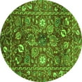 thumbnail image 1 of Ahgly Company Indoor Round Oriental Green Traditional Area Rugs, 8' Round, 1 of 4