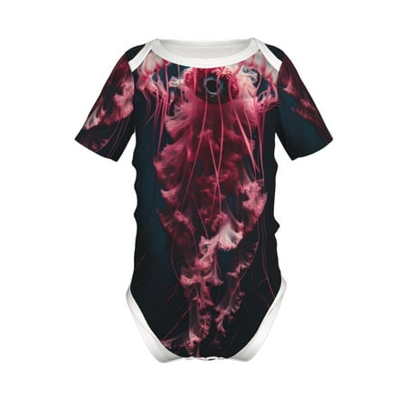 

Adobk Mesmerizing Pink Jellyfish Print Baby Climbing Clothes Jumpsuit Rompers Classic Rompers Child Short sleeve Bodysuits-12 Months