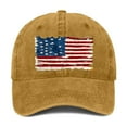 thumbnail image 2 of Gkeoshab 250 Anniversary Usa Hat USA Flag Baseball Cap For Men Women Vintage Striped Bhutanese America Flag Snapback Hat Baseball Cap Beach Hat Cowboy Hat Bucket Hat, 2 of 3