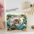 thumbnail image 4 of Precio reducido por tiempo limitado!Decoración de pesca de madera creativa, adornos para el día del padre, marco de fotos conmemorativo para padres e hijos, 4 of 6