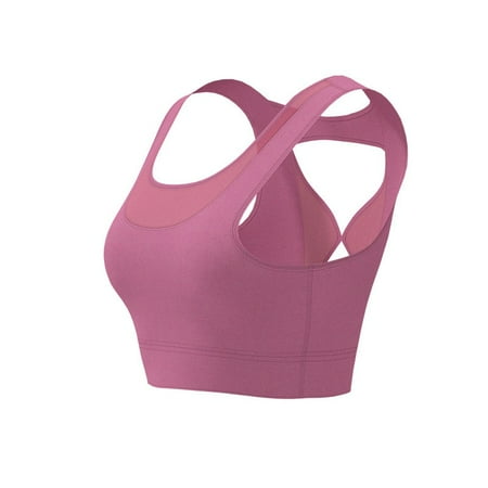 

CAICJ98 Womens Lingerie High Impact Zip Front Sports Bra Mesh Racerback Workout High Support Sports Bras for Women L Breasts Pink L