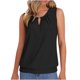 thumbnail image 3 of Talla grande Tops de tallas grandes,Camiseta sin mangas lisa con escote en V y abertura para mujer, diseño de ojales bordados, corte holgado, poliéster, ropa informal de verano, sopatenor, 3 of 9