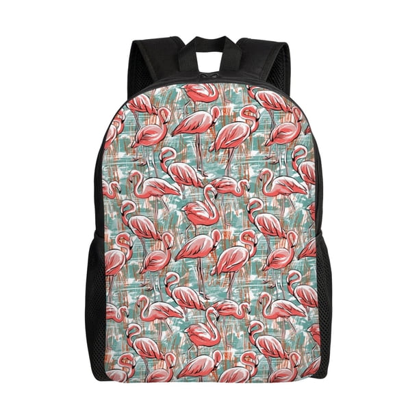 Fotbe Pink Flamingo Mochila de Viaje para Laptop, Mochila Ejecutiva Delgada y Resistente 15.6"