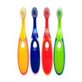 thumbnail image 2 of Cepillo de dientes para niños, de 3 a 5 años, cerdas suaves, sin BPA (paquete de 4), azul y verde, 2 of 4