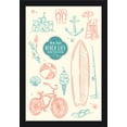 thumbnail image 1 of Sea Isle City, New Jersey - The Beach Life - Simply Said - Lantern Press Artwork (16x24 Giclee Art Print, Gallery Framed, Black Wood), 1 of 1