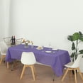 thumbnail image 4 of (48 Pack) Purple Premium Rectangle Heavy-Duty Plastic Table Covers (Reusable), 4 of 6