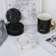 thumbnail image 2 of Cuero De Pu De Mármol, Posavasos Cuadrado Redondo Para Taza, Posavasos De Bebida De Café De Moda Suave Para Sala De Estar Y Comedor sonducket HA045473-03, 2 of 5