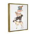 thumbnail image 5 of Stupell Industries Mixed Stacked Dog Breeds Standing Balancing Illustration Graphic Art Metallic Gold Floating Framed Canvas Print Wall Art, Design by Dishique, 5 of 5