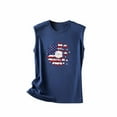 thumbnail image 4 of Wycnly 4th of July Tank Top for Women Loose Fit Racerback Vest Independence Day Patriotic Tshirts Summer Sunflower US Flag Print Crewneck Sleeveless Fashion Blouses Navy xxl, 4 of 6