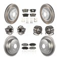 thumbnail image 1 of Transit Auto Front Rear Wheel Hub Bearings Assembly Coated Disc Brake Rotors and Semi-Metallic Pads Kit (10Pc) for Car 2012-2016 Honda CR-V FWD - Left Right Side (Driver Passenger) KBB-128146, 1 of 10