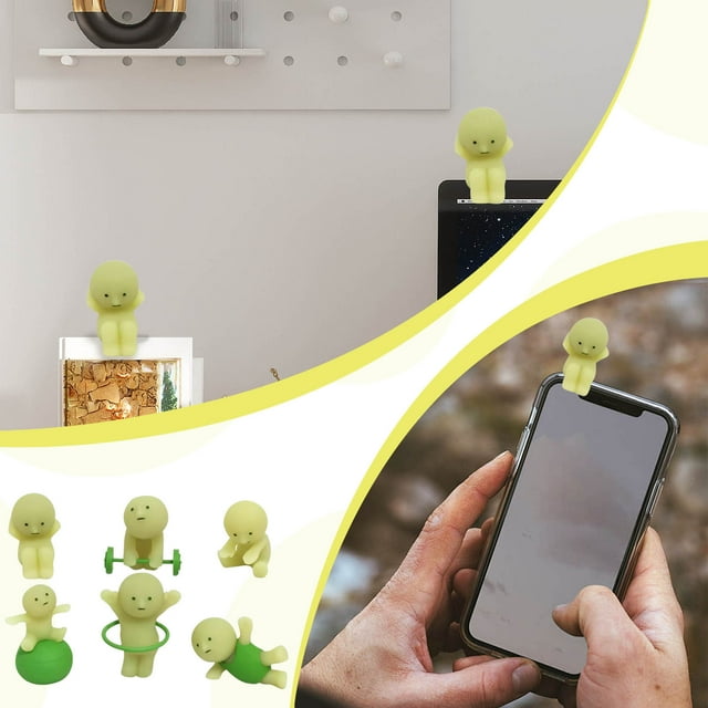 6 pcs Smiski Figures, The Fantastic World of Fluorescent Elves: Smiski Series Protects Your Corner Ideal Gift for Children and Adults to Collect and Play with (Fitness Series B)