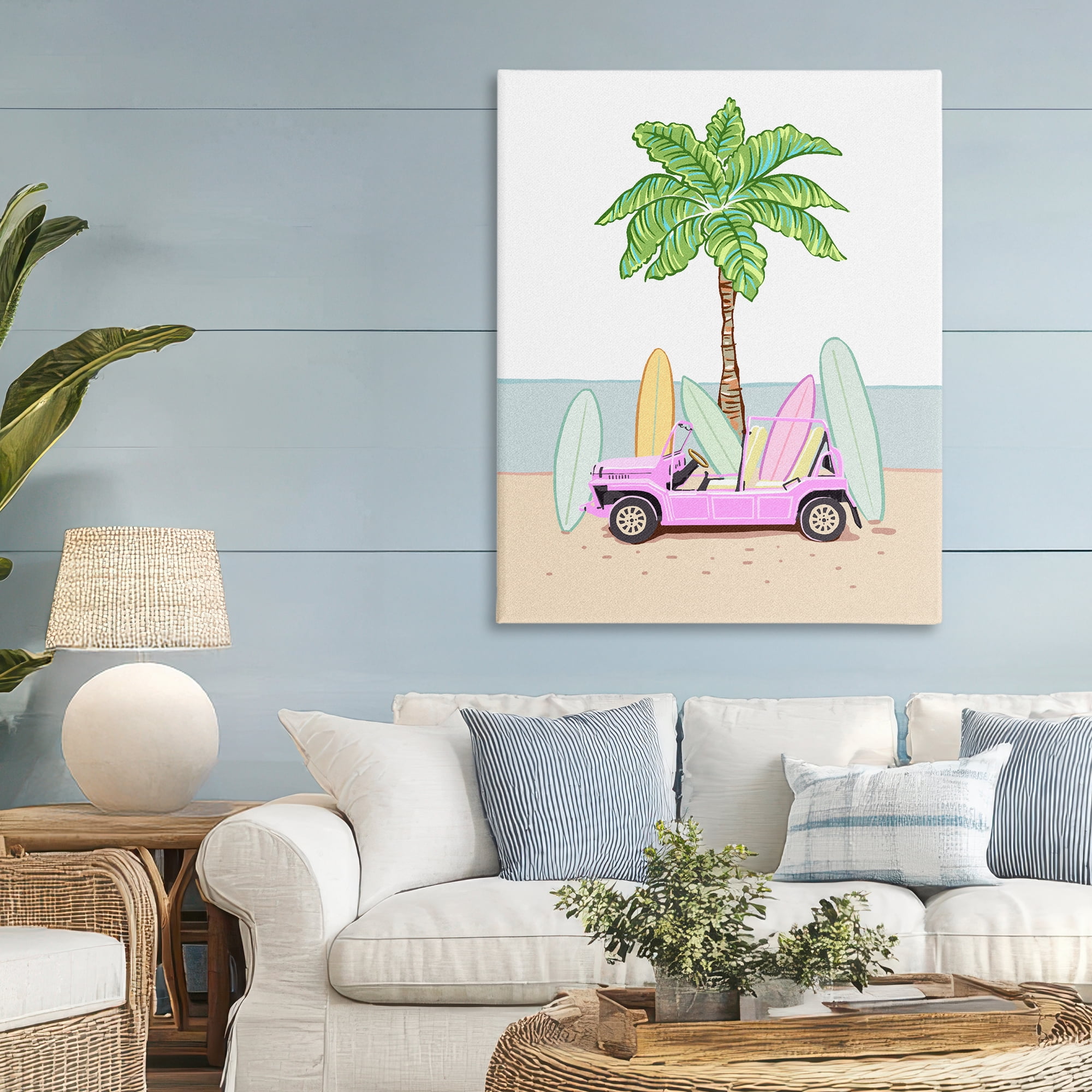 Surfboard Filled Car Canvas Wall Art, design by Ziwei Li