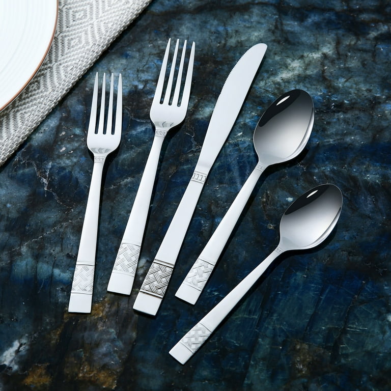 Mainstays Flatware Set, 20-Piece Stainless Steel Service for 4
