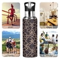 thumbnail image 5 of Dark Cracked Surface Pattern 600ml Double Walled Stainless Steel LeakProof Sports Bottle Thermo 8h, 5 of 9