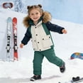 thumbnail image 2 of Insulated Winter Snowsuit For Girls Ski Bibs With Jacket For Cold Weather Outdoor Play And Activities, 2 of 9